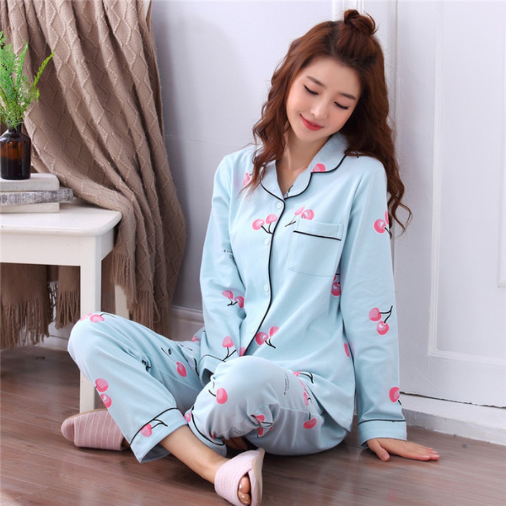 Maternity Wear - Uzun Kollu Kadın İki Parçalı Pijama