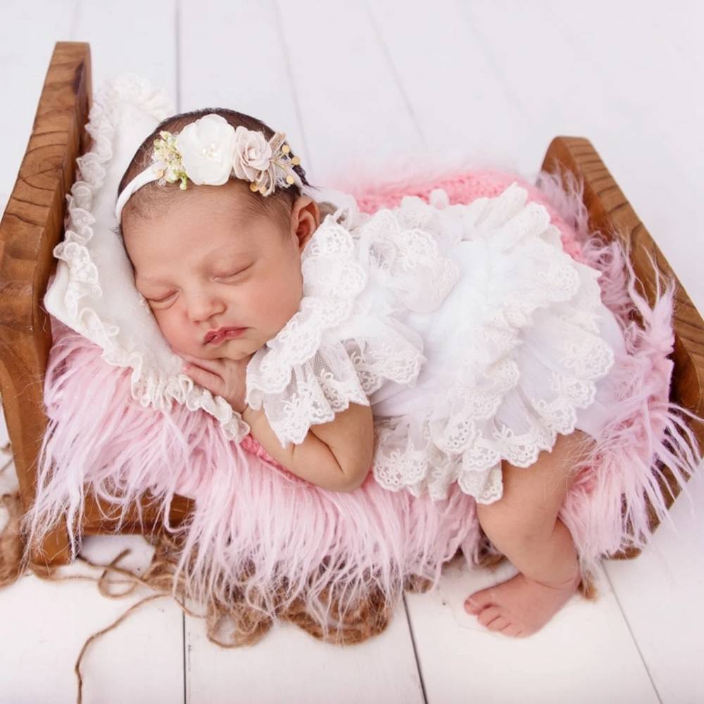 Infant Photography Props Outfit - Yenidoğan Fotoğraf Sahne Malzemeleri Kız Dantel