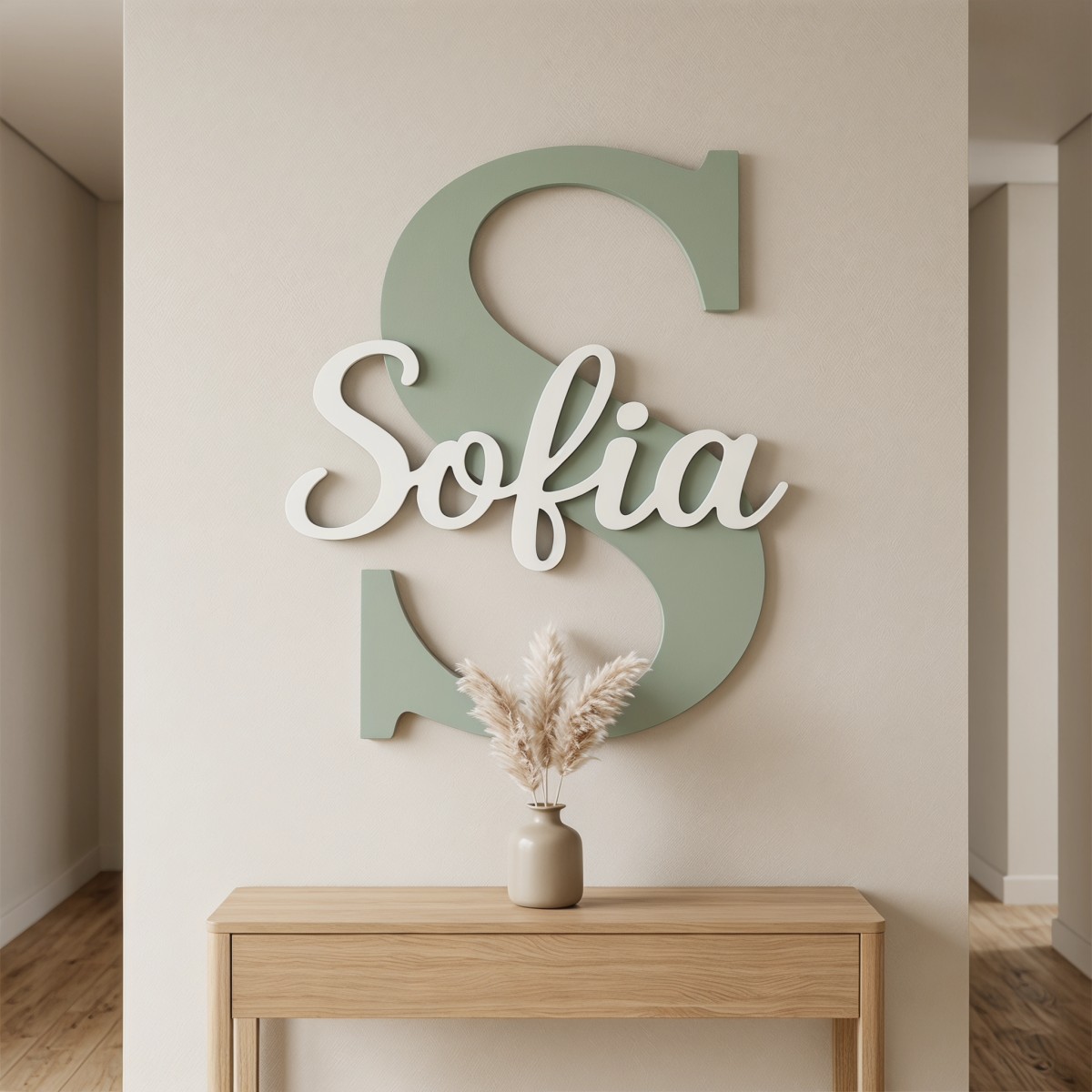 Nursery - 1 Adet Özel Minimalist Ahşap İsim