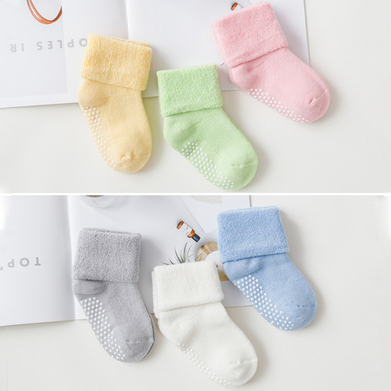 6 çift Kalınlaşmış Polar çocuk - Unisex Baby Socks Non Slip incelemesi ve fiyatı